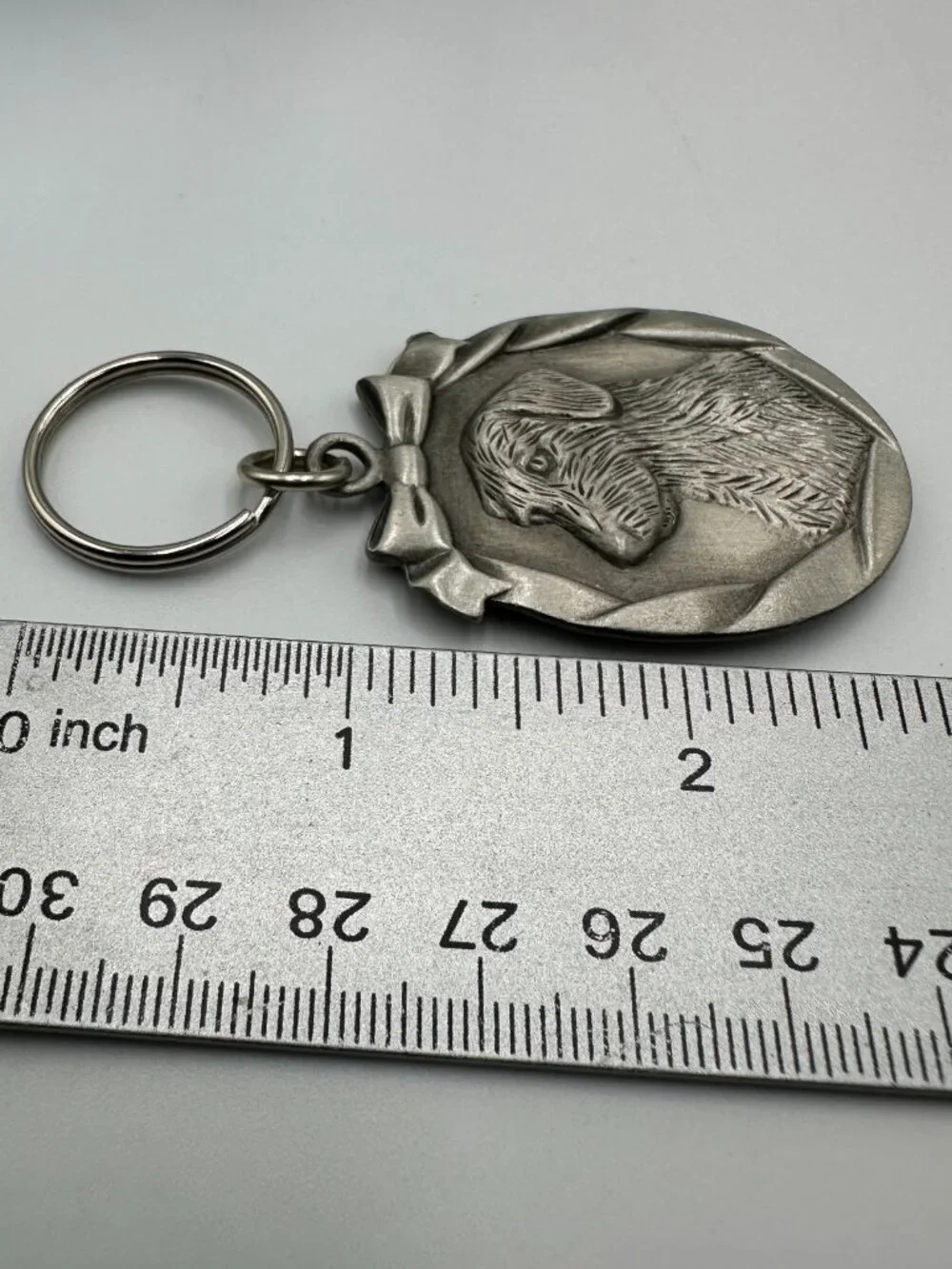 Labrador Retriever Dog Key Chain Pewter Puppy Head 3 Dimensional Pet Lovers Gift
